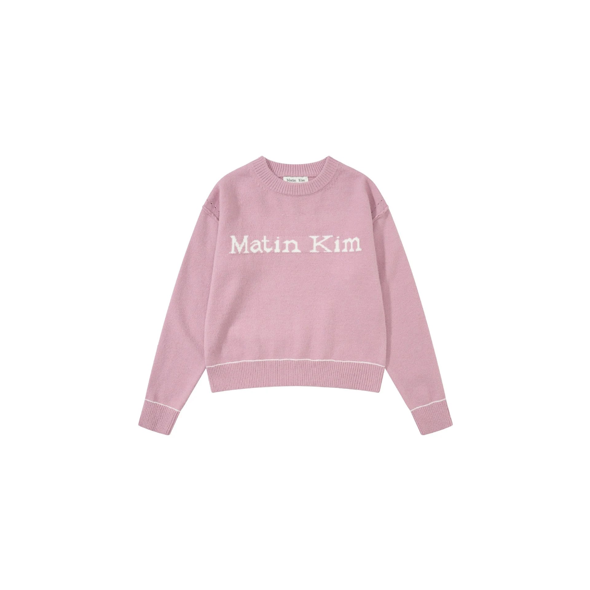Matin Kim Logo Knit Sweater Off-White - 10