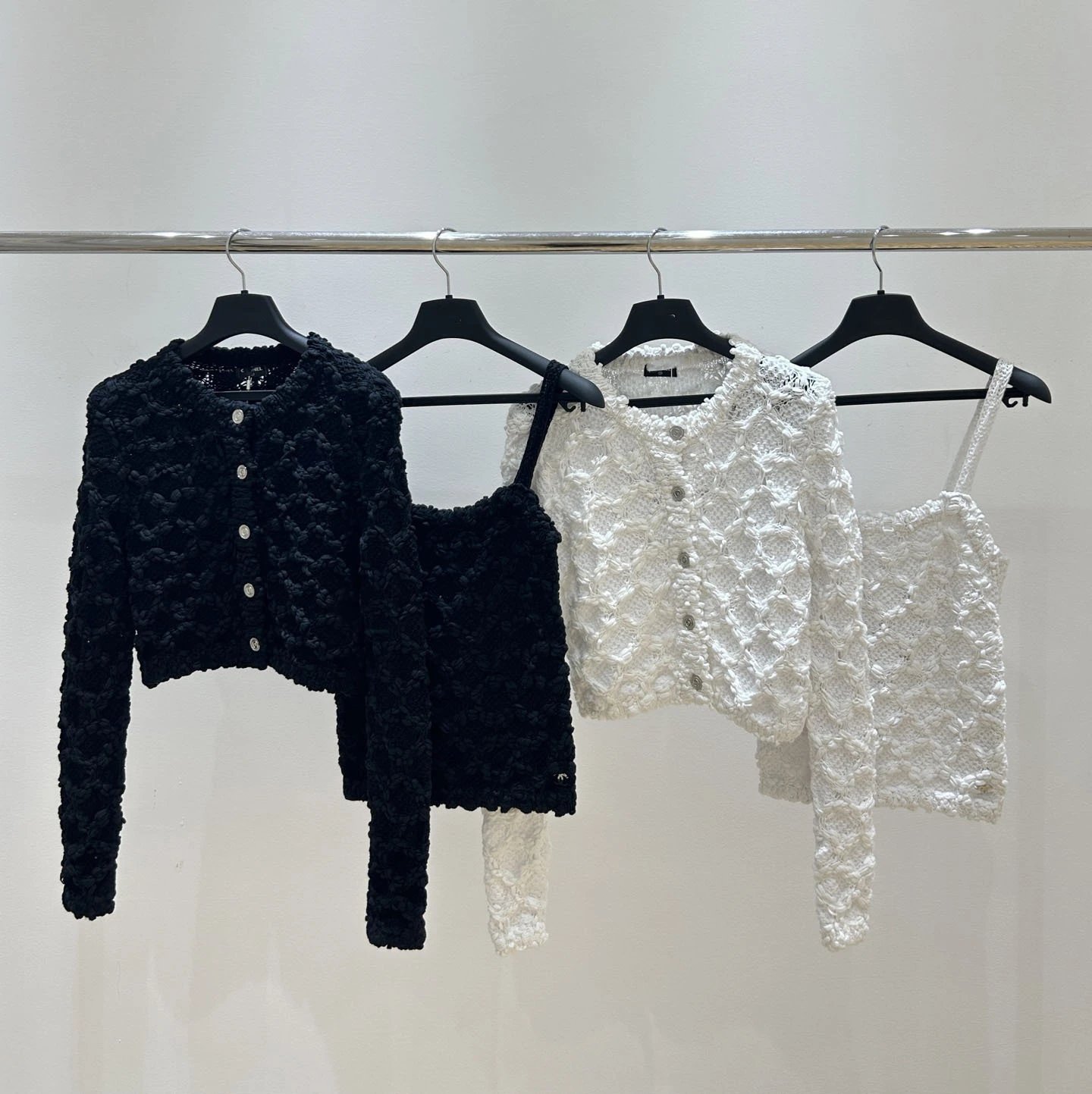 Handcrafted Crochet Lace Knit White Vest-Top - 3