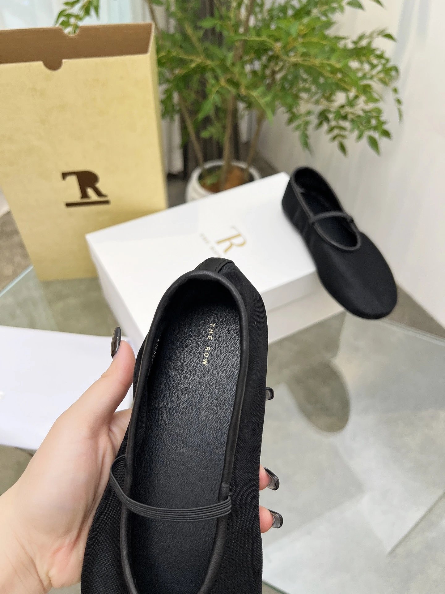 The Row Mary Jane Flat Black Shoes - 17