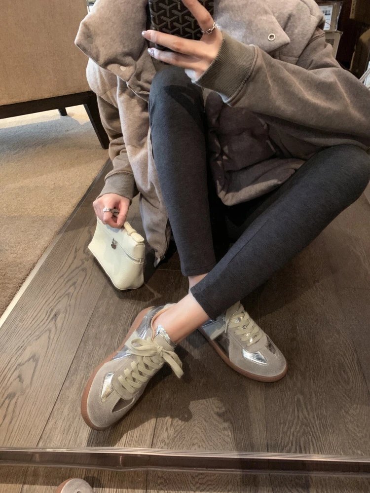 Maison Margiela Replica Sneakers Tan Suede Leather Sneakers - 5