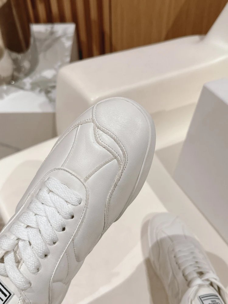 Chloé Tennis 1970 White and Gray Mesh Sneakers - 39