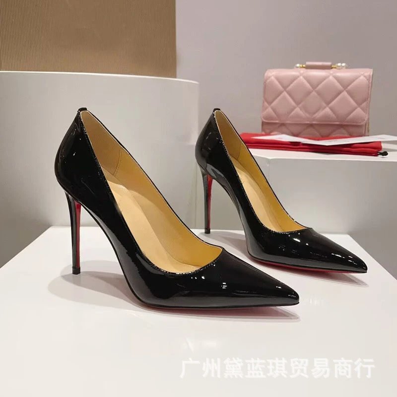 Christian Louboutin Pigalle Follies Nude Patent Leather Stilettos - 6
