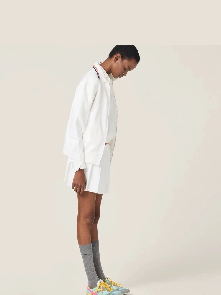 Off-White Tennis Collar Zip-Up Sweater White - 6