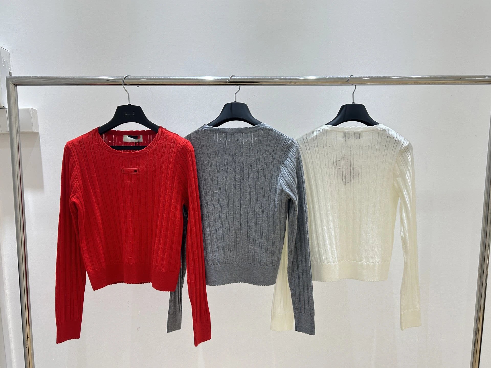 GRA Ribbed Cropped Sweater Red - 5