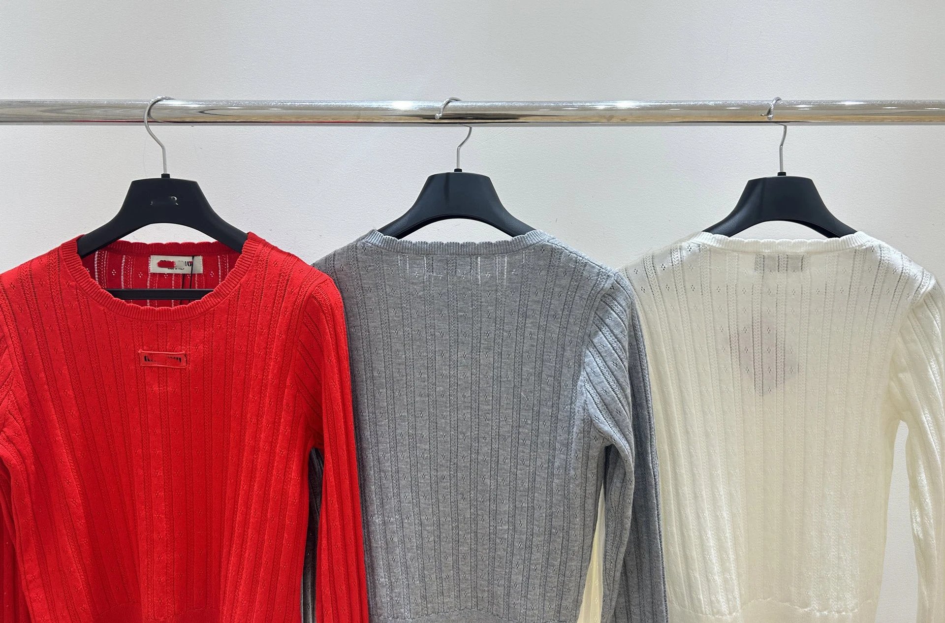 GRA Ribbed Cropped Sweater Red - 10