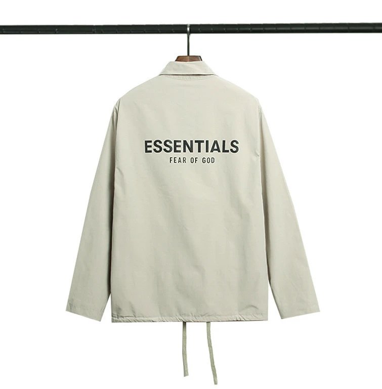 Fear of God Essentials Coach Jacket Beige Outerwear - 11