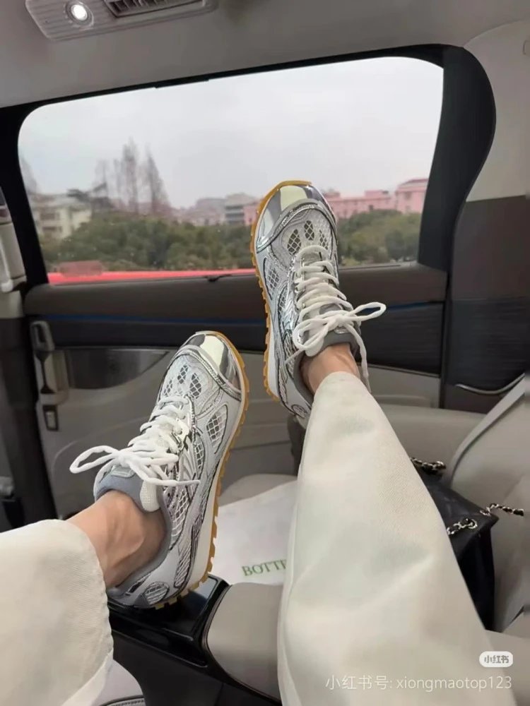 Asics Gel-Lyte III Silver Mesh Yellow Sole Sneakers - 7