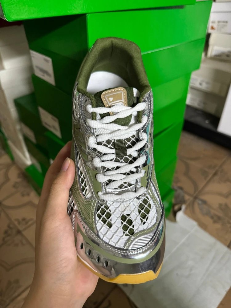 Asics Gel-Lyte III Silver Mesh Yellow Sole Sneakers - 39