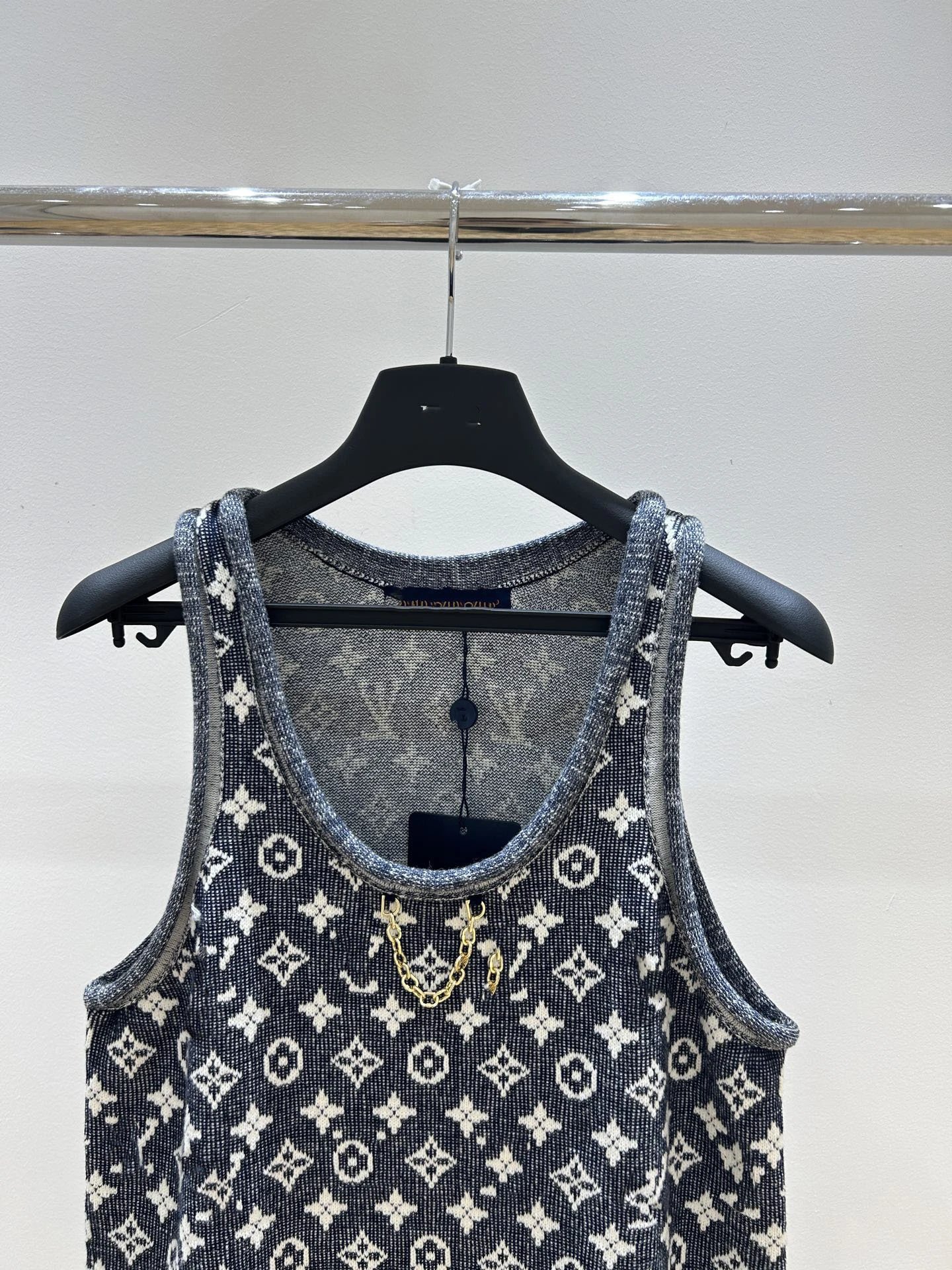 Louis Vuitton Monogram Knit T-Shirt Navy - 6
