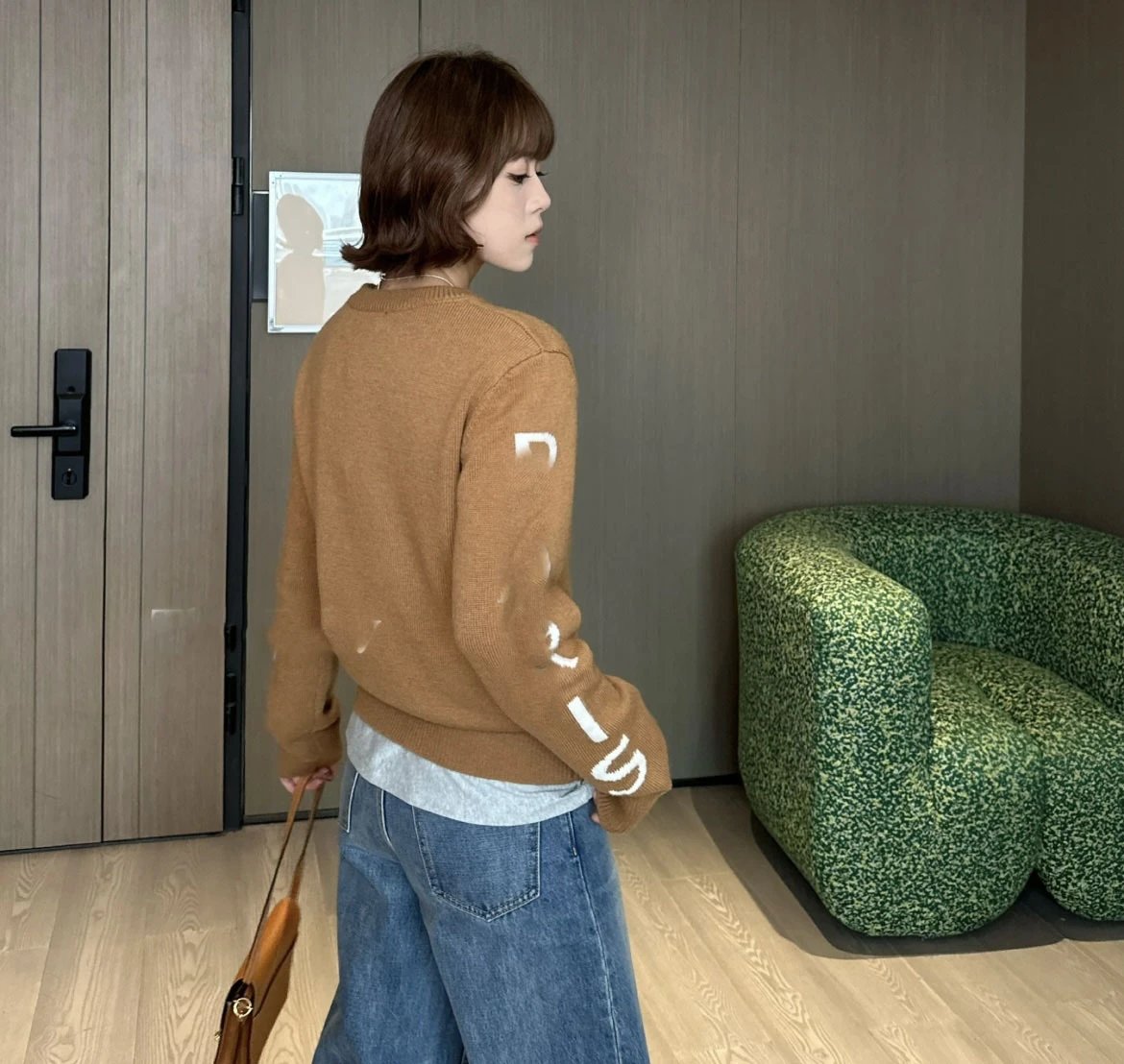 Dior CD Logo Intarsia Knit Sweater Camel - 17