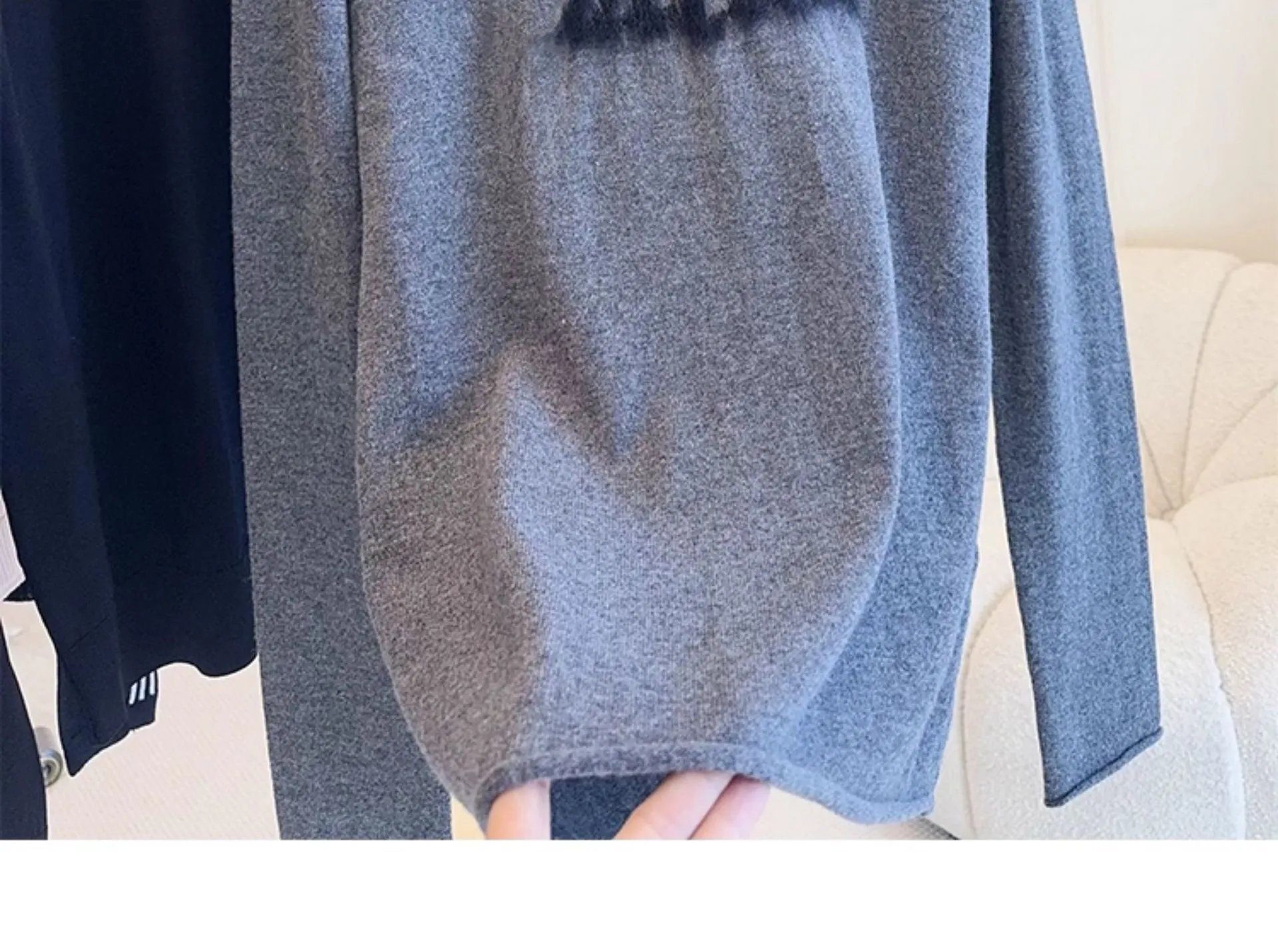 Louis Vuitton Monogram Script Knit Sweater Gray - 5