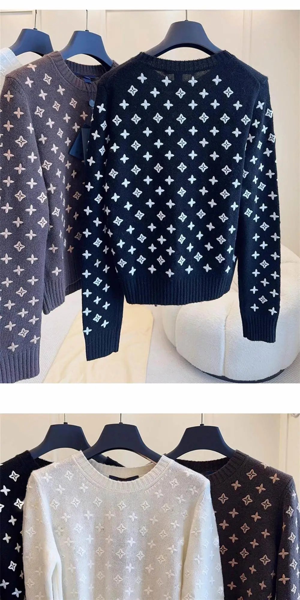 Louis Vuitton Monogram Knit Sweater Navy - 5