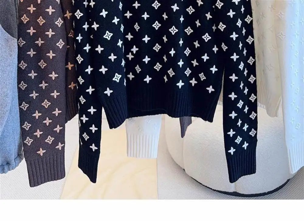 Louis Vuitton Monogram Knit Sweater Navy - 8