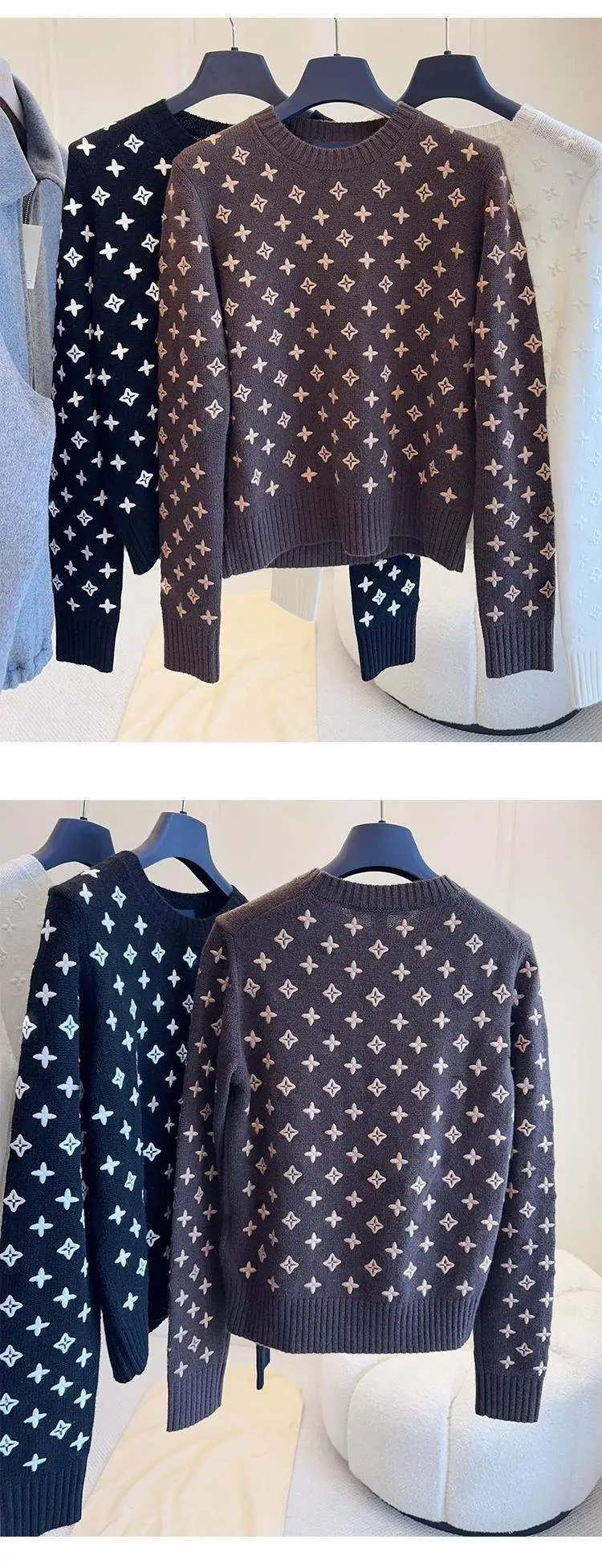 Louis Vuitton Monogram Knit Sweater Navy - 11