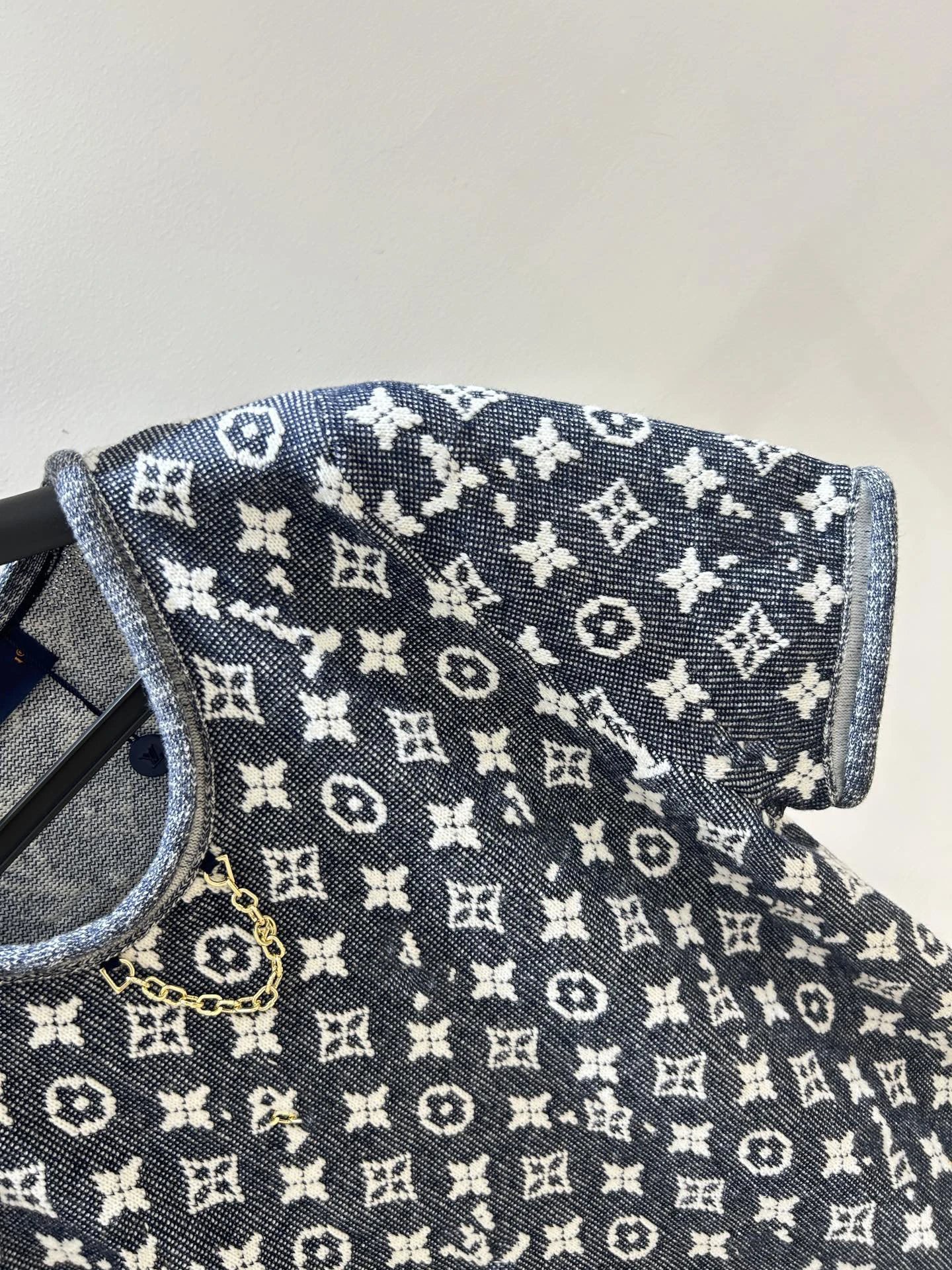 Louis Vuitton Monogram Knit T-Shirt Navy - 21