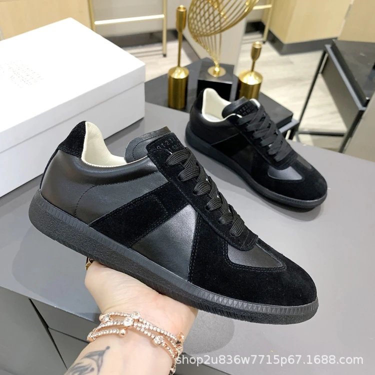 Maison Margiela Replica Sneakers Brown and Black Suede Leather Sneakers - 12