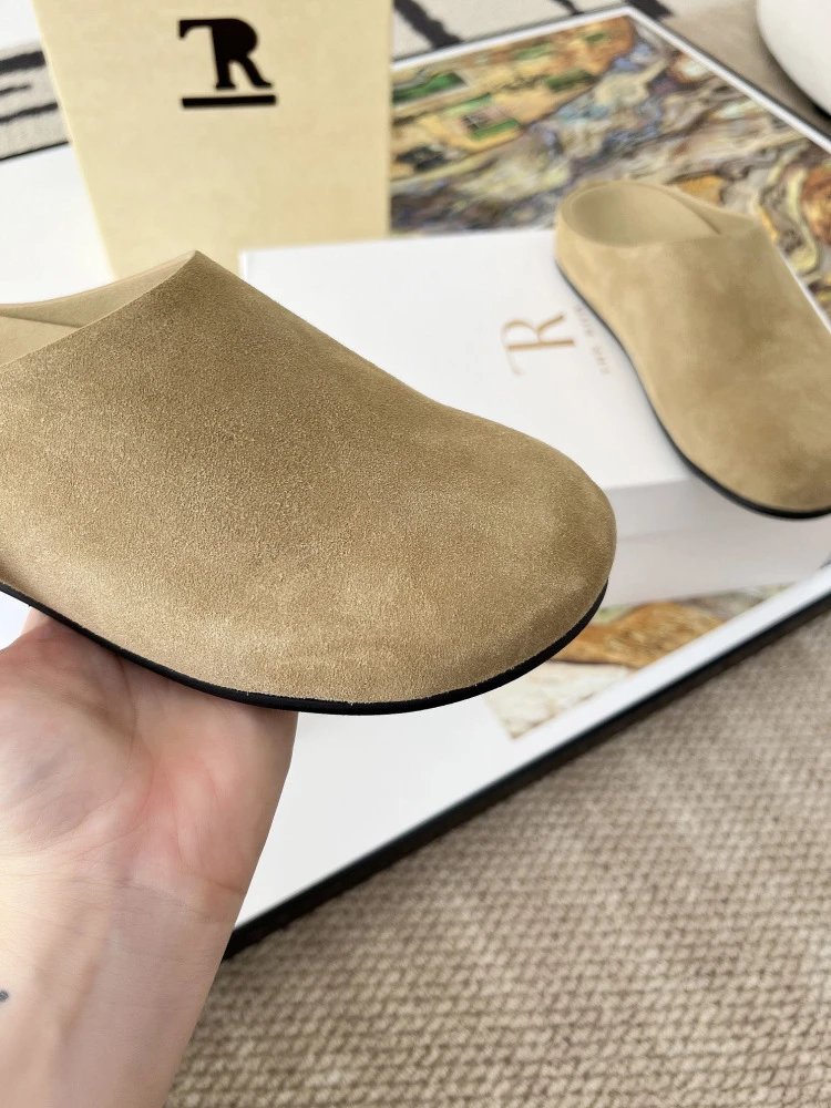 R Brand Wool-Blend Mule Slippers Charcoal Gray Slippers - 10