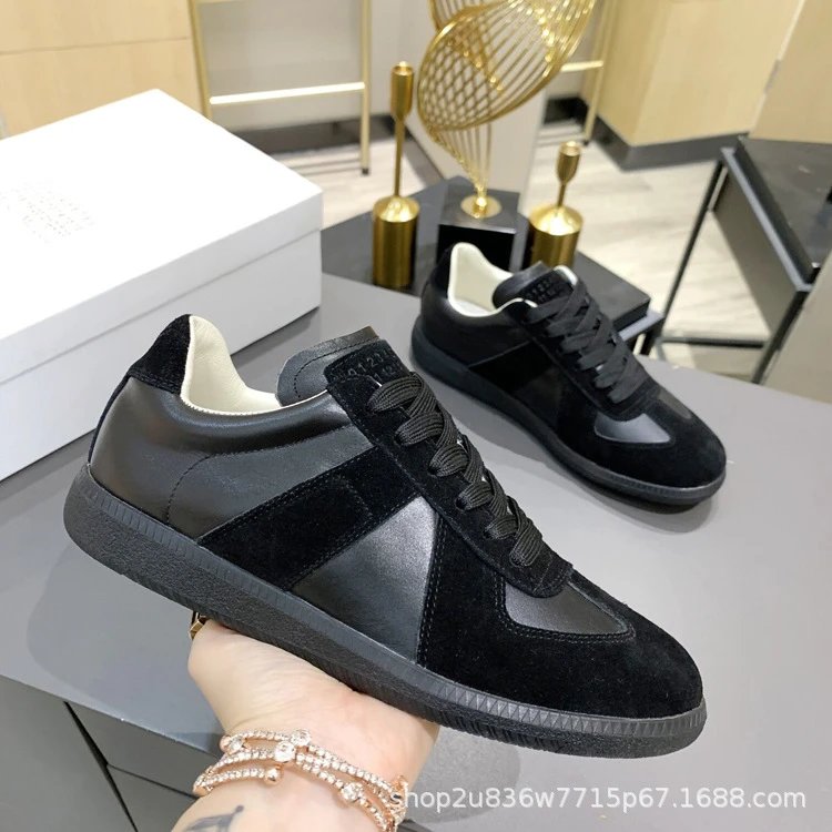 Maison Margiela Replica Sneakers Brown and Black Suede Leather Sneakers - 11