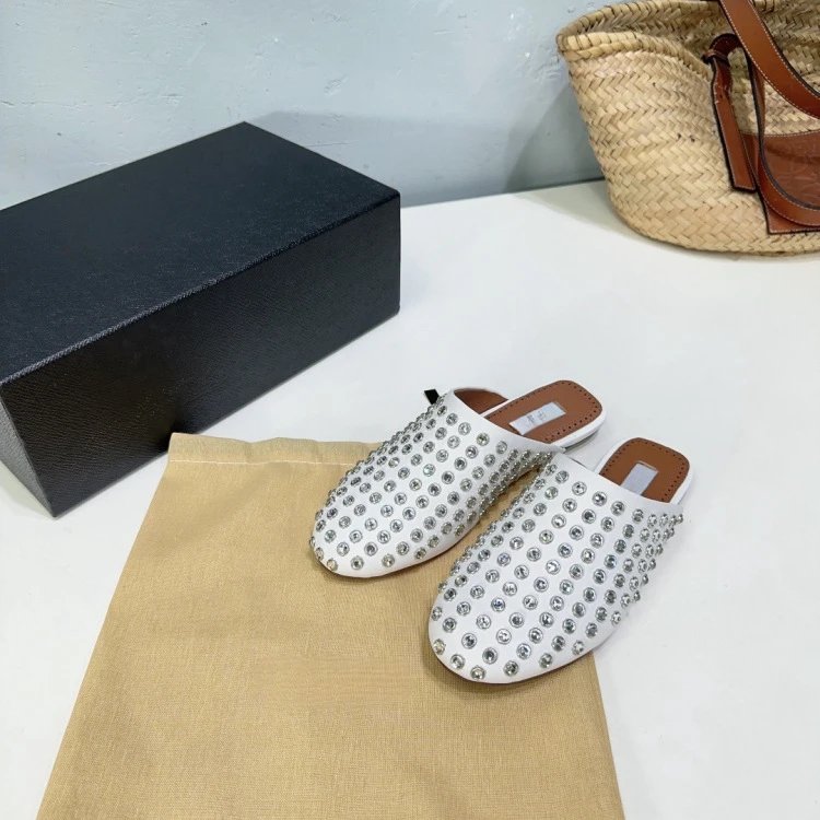 Alaïa Studded Mule Black Shoes - 12
