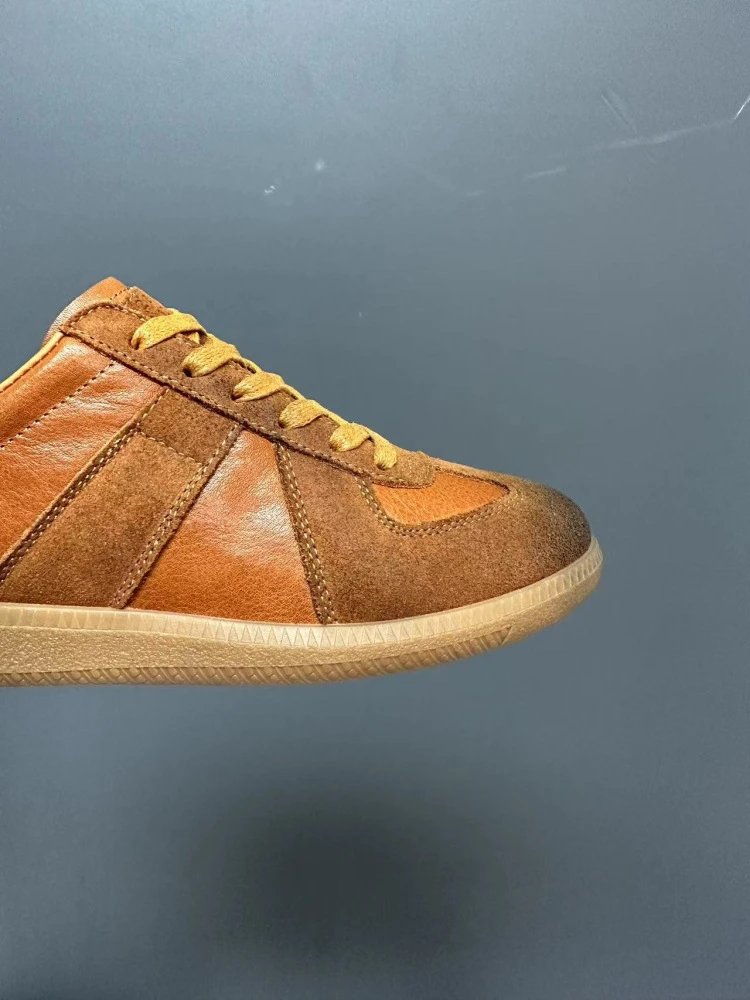 Maison Margiela Replica Sneakers Tan Suede Leather Sneakers - 25