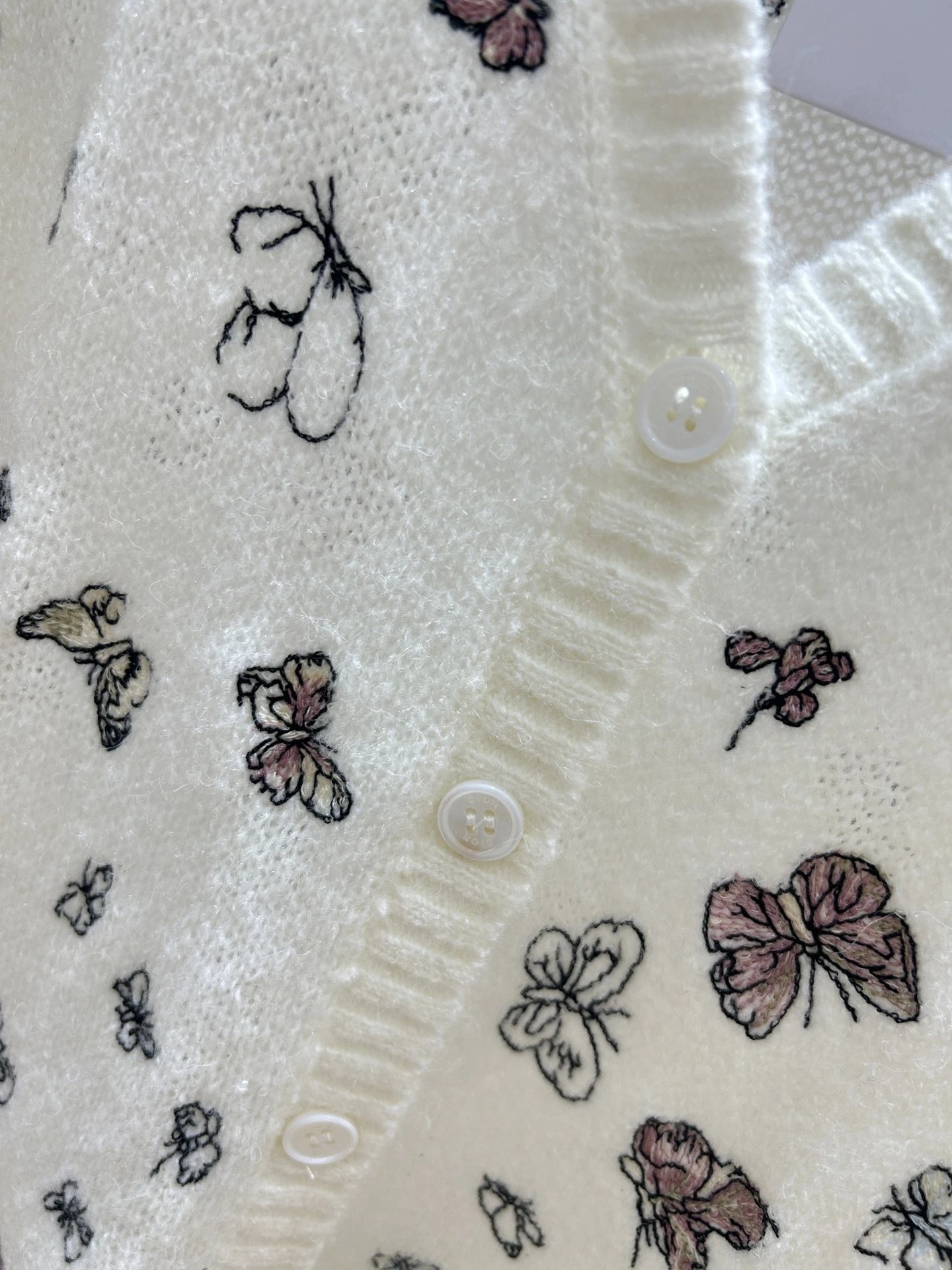 Dior Butterfly-Print Knit Vest Top White - 11