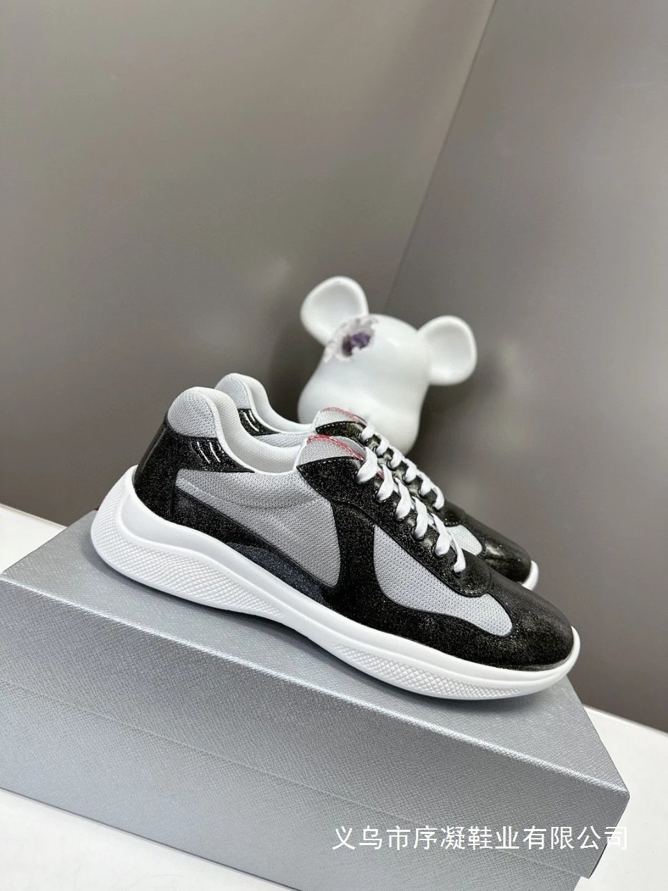 Prada Re-Nylon Runner Black and Red Sneakers - 17