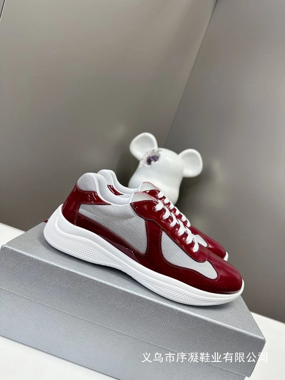 Prada Re-Nylon Runner Black and Red Sneakers - 26