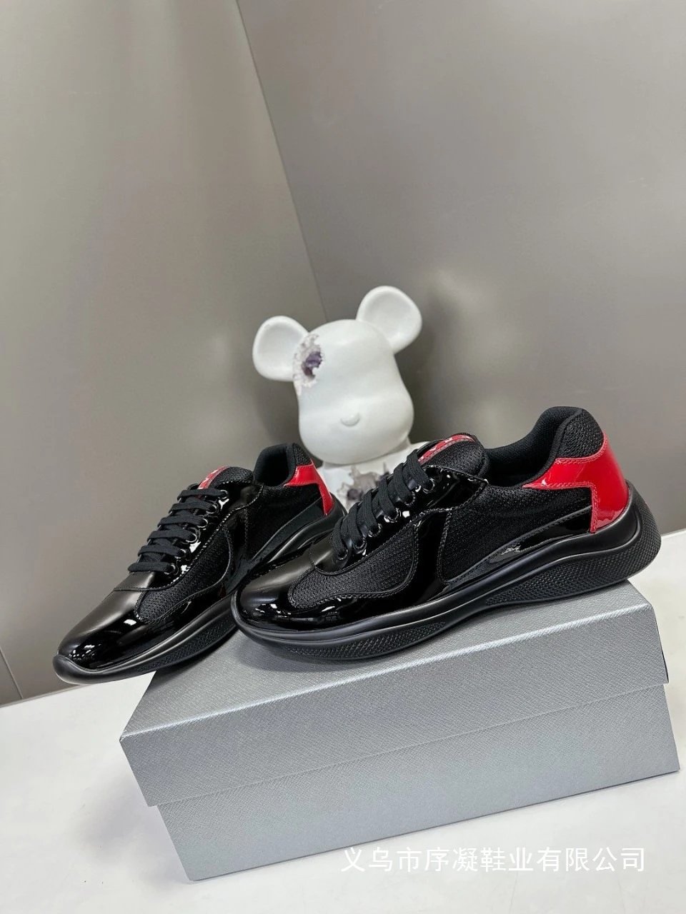 Prada Re-Nylon Runner Black and Red Sneakers - 34