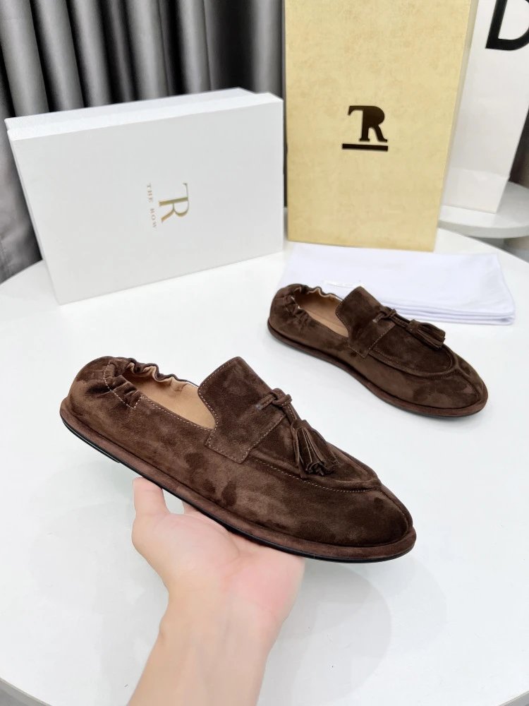 Maison Margiela Tabi Loafers Brown Suede - 6