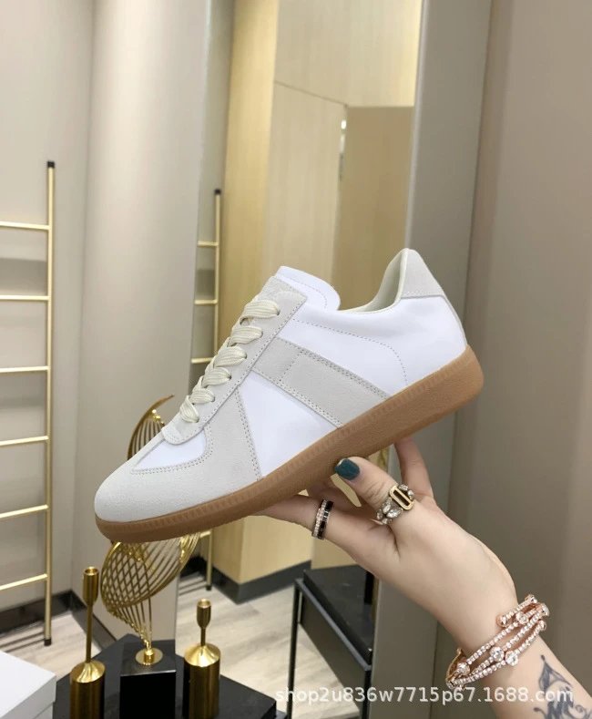 Maison Margiela Replica Sneakers Brown and Black Suede Leather Sneakers - 2