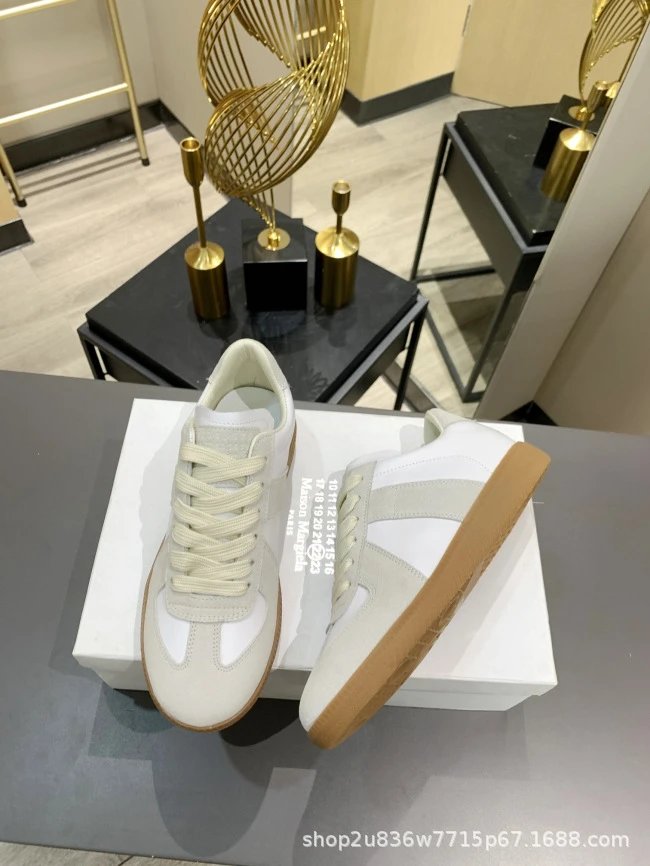 Maison Margiela Replica Sneakers Brown and Black Suede Leather Sneakers - 10