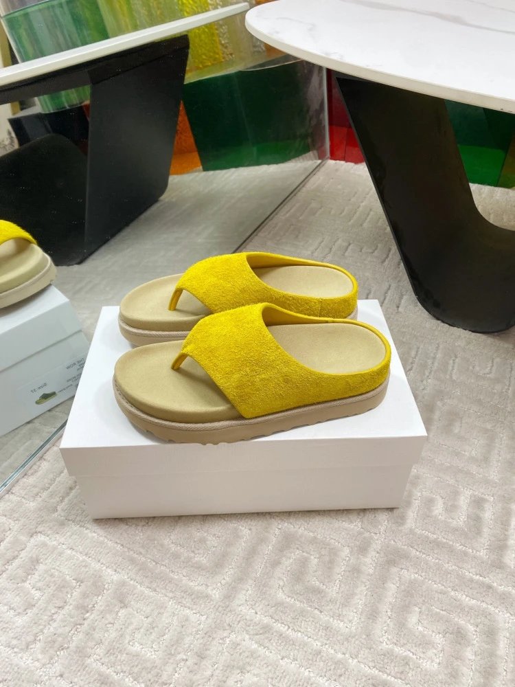 Gallery Dept. Suede Slide Sandals Olive Green Slippers - 21