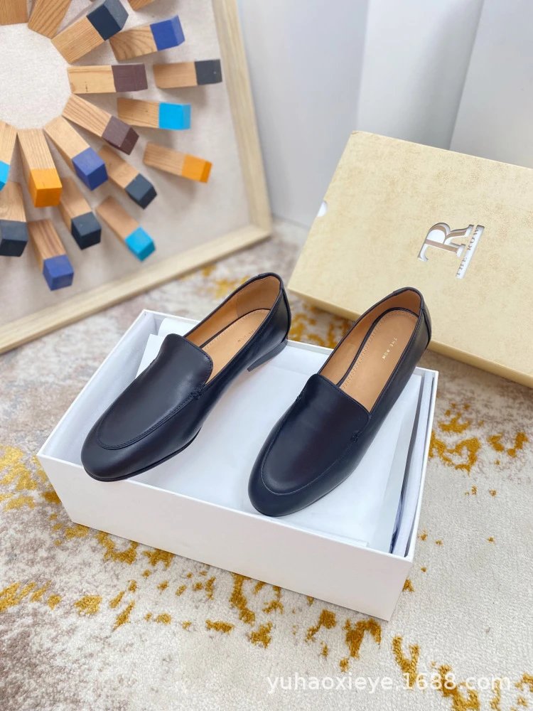 Rochas Loafers Navy Blue Leather Loafers - 4