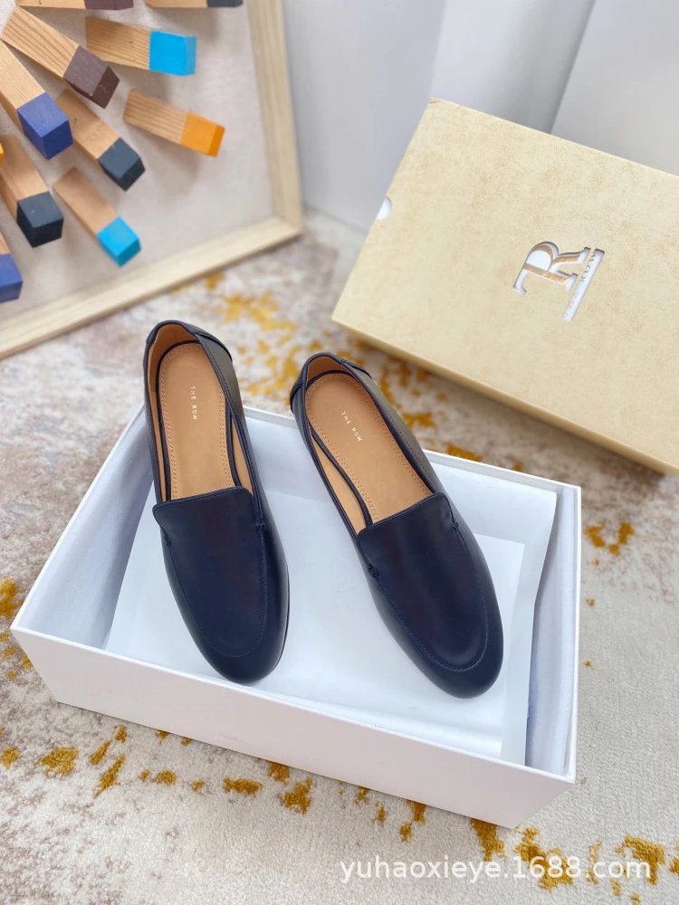 Rochas Loafers Navy Blue Leather Loafers - 5