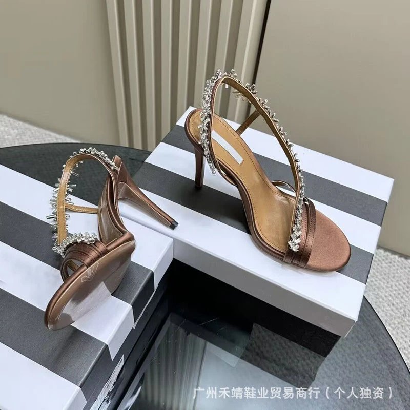 Valentino Garavani Rockstud Spike Sandals Rose Gold Heels - 11
