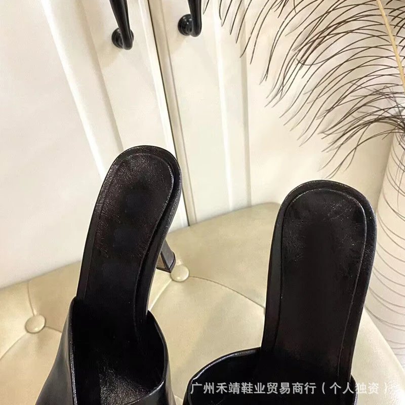 Brown Crisscross Mule Heels - 2