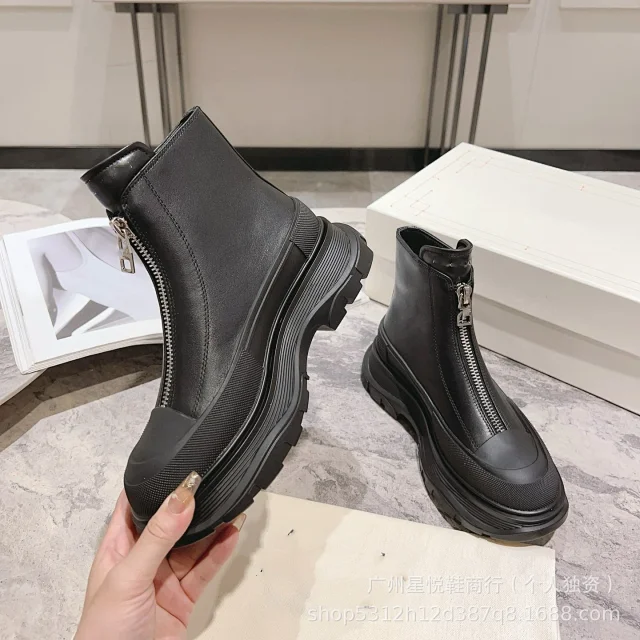 Unbranded Boots Front-Zip Platform Ankle product detail image 1