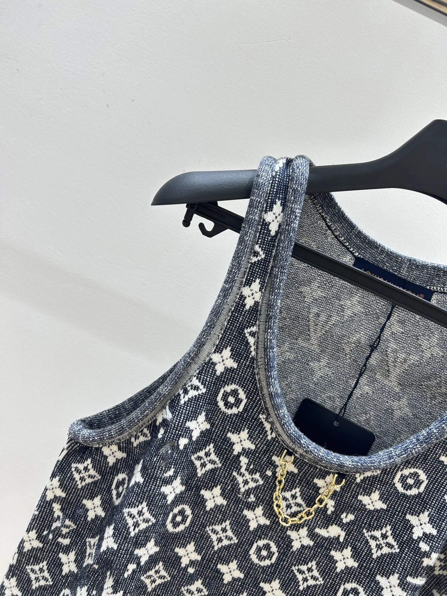 Louis Vuitton Monogram Knit T-Shirt Navy - 8