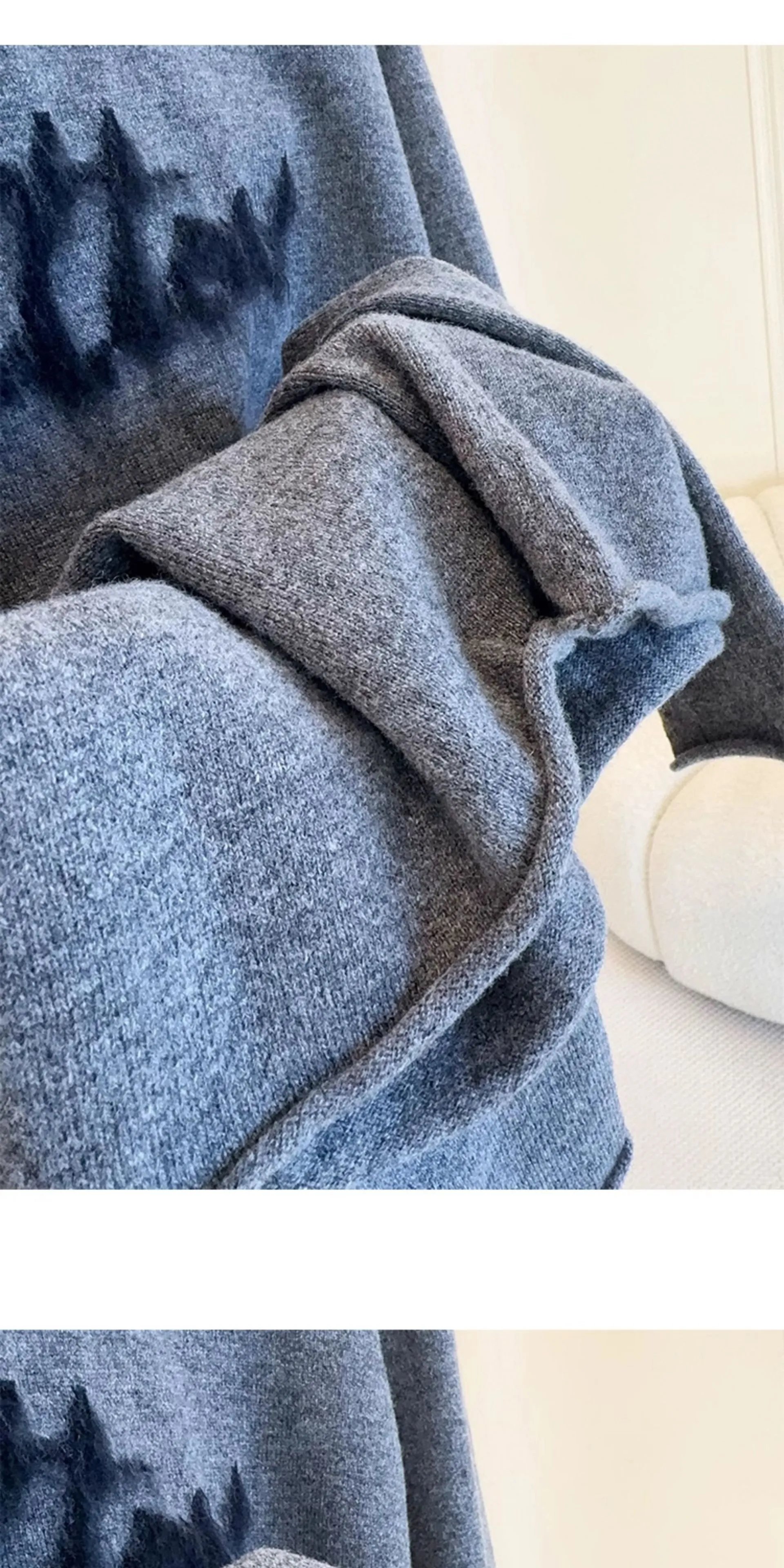 Louis Vuitton Monogram Script Knit Sweater Gray - 7
