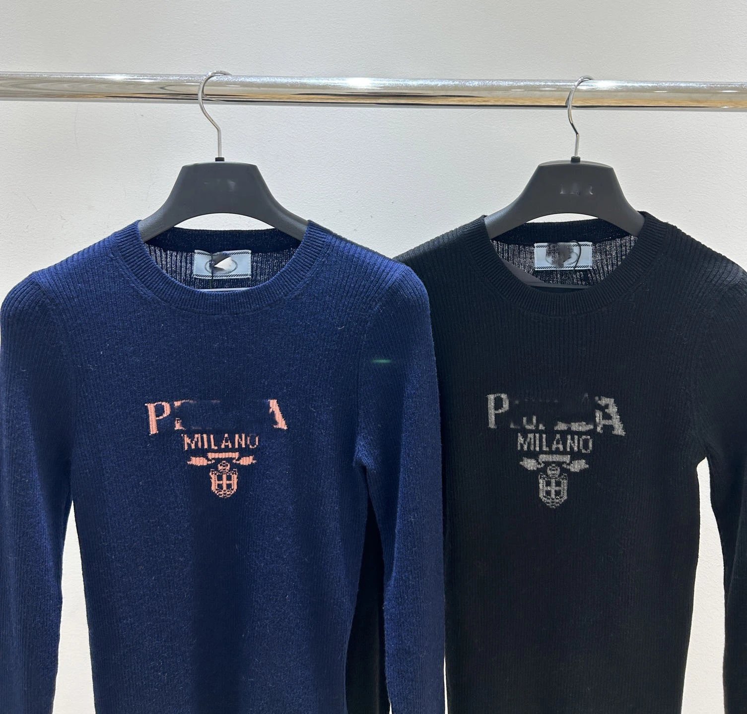Prada Milano Logo Knit Sweater Black - 11