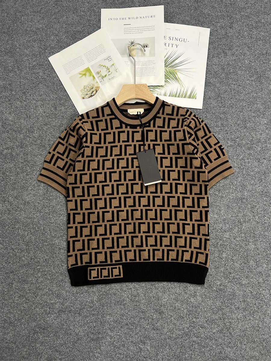 Fendi FF Logo Knit Sweater Beige and Black - 6