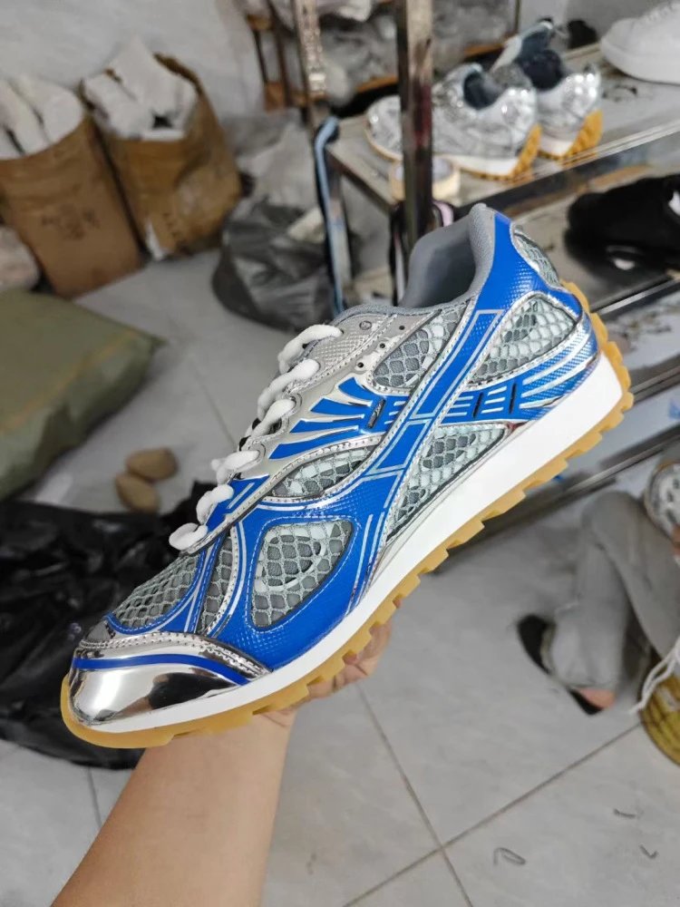 Asics Gel-Lyte III Silver Mesh Yellow Sole Sneakers - 49