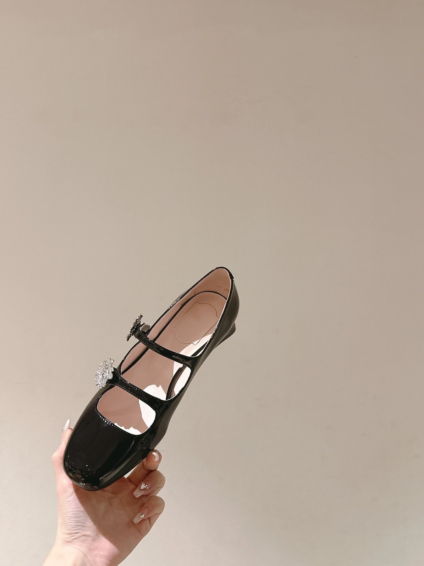 Chanel Mary Jane Heels Silver Glitter Crystal-Embellished Block Heels - 13