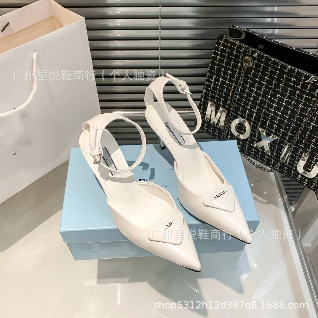 Prada Re-Edition 2005 Pointed-Toe Slingback Heels Black - 9
