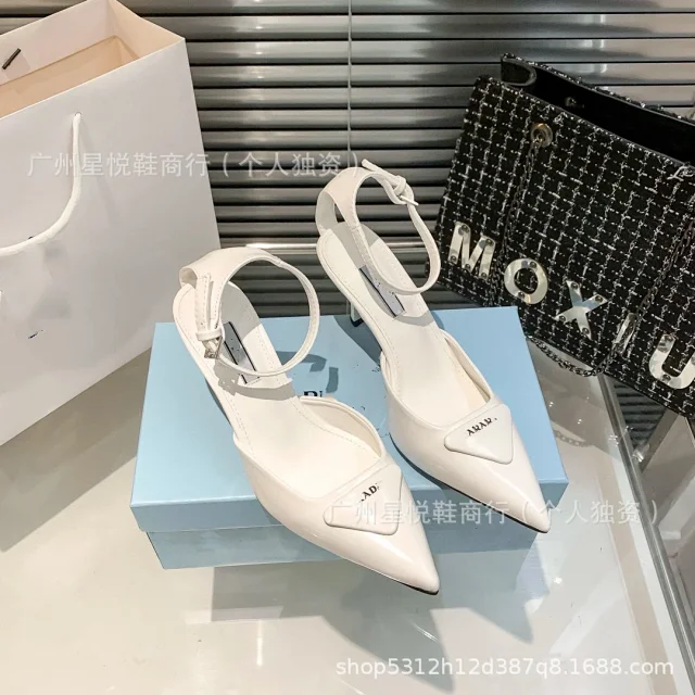 Prada High Heels Pointed-Toe Ankle-Strap Stiletto product detail image 8