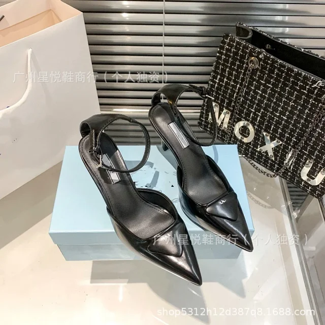 Prada High Heels Pointed-Toe Ankle-Strap Stiletto product detail image 14