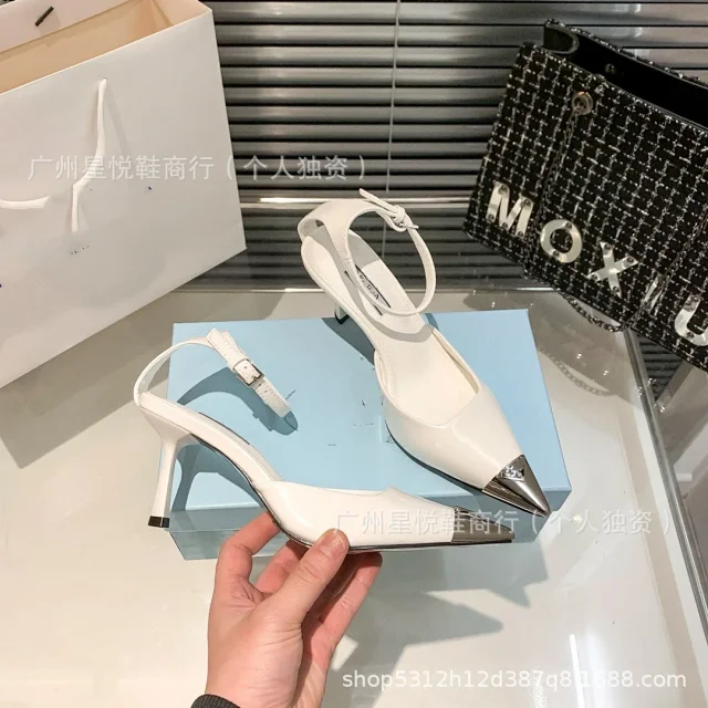 Prada High Heels Pointed-Toe Ankle-Strap Stiletto product detail image 5