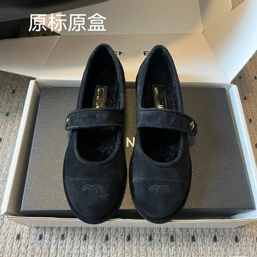 Chanel Casual Shoes Shearling-Lined Mary Jane Flats image 1