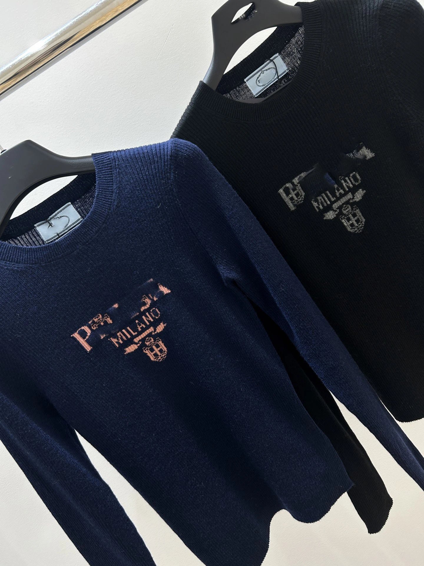 Prada Milano Logo Knit Sweater Black - 13