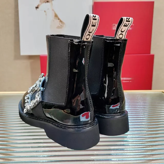 Unbranded Boots Patent Chelsea Ankle with Crystal Buckle product detail image 5